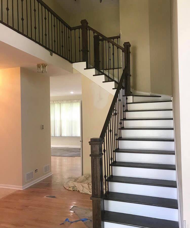 professional painting stairway